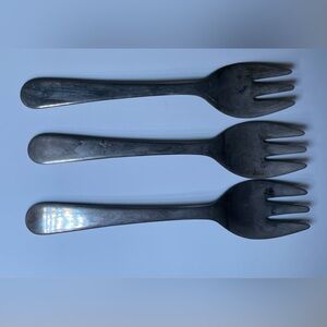 Sheffield England-Silver plated-3 small forks